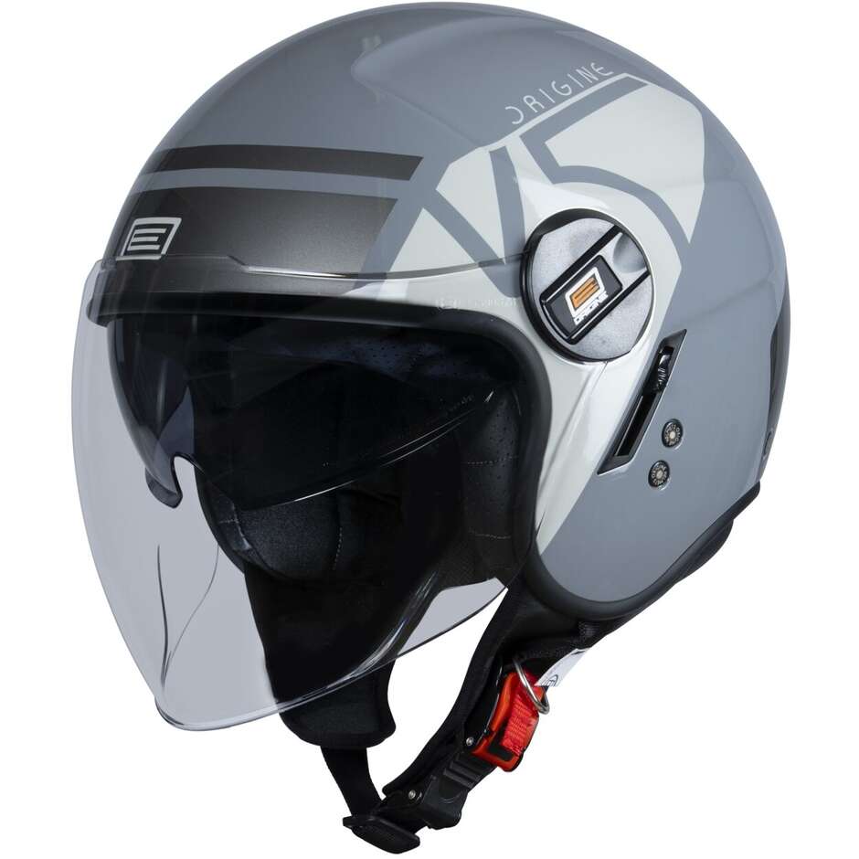 Moto Jet Helm Origin ALPHA V5 Cool Glänzend Grau