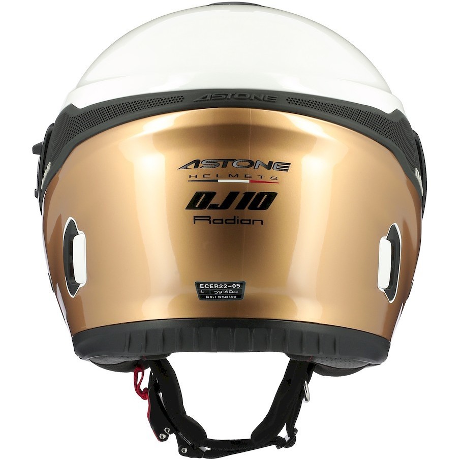 Moto Jet helmet Astone DJ10-2 RADIAN White Gold