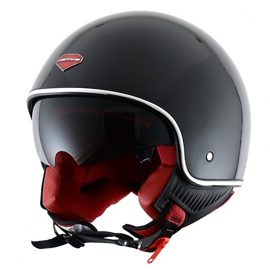 Moto Jet helmet Astone Minijet Retro Gloss Black
