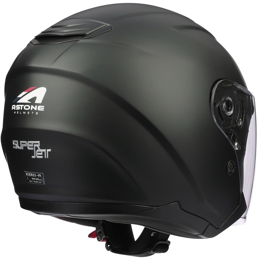 Moto Jet helmet Astone SUPERJET Monochrome Matt Black