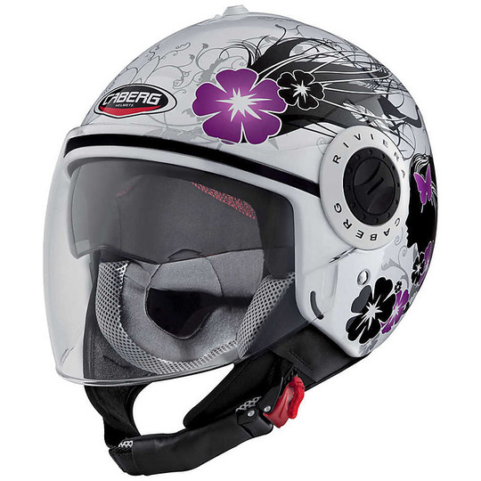 Moto Jet helmet Caberg Riviera V3 Double Visor Diva