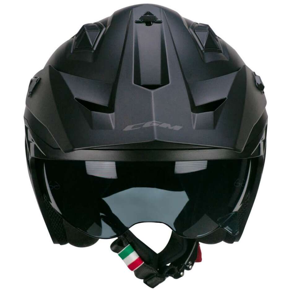 Moto Jet helmet CGM 155A RUSH MONO Matt black