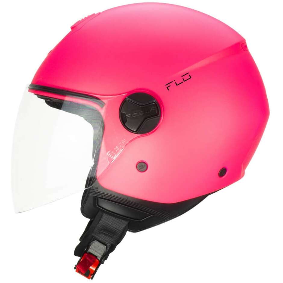 Moto Jet Helmet CGM 167A FLO MONO Matt Fluo Pink - Long Visor
