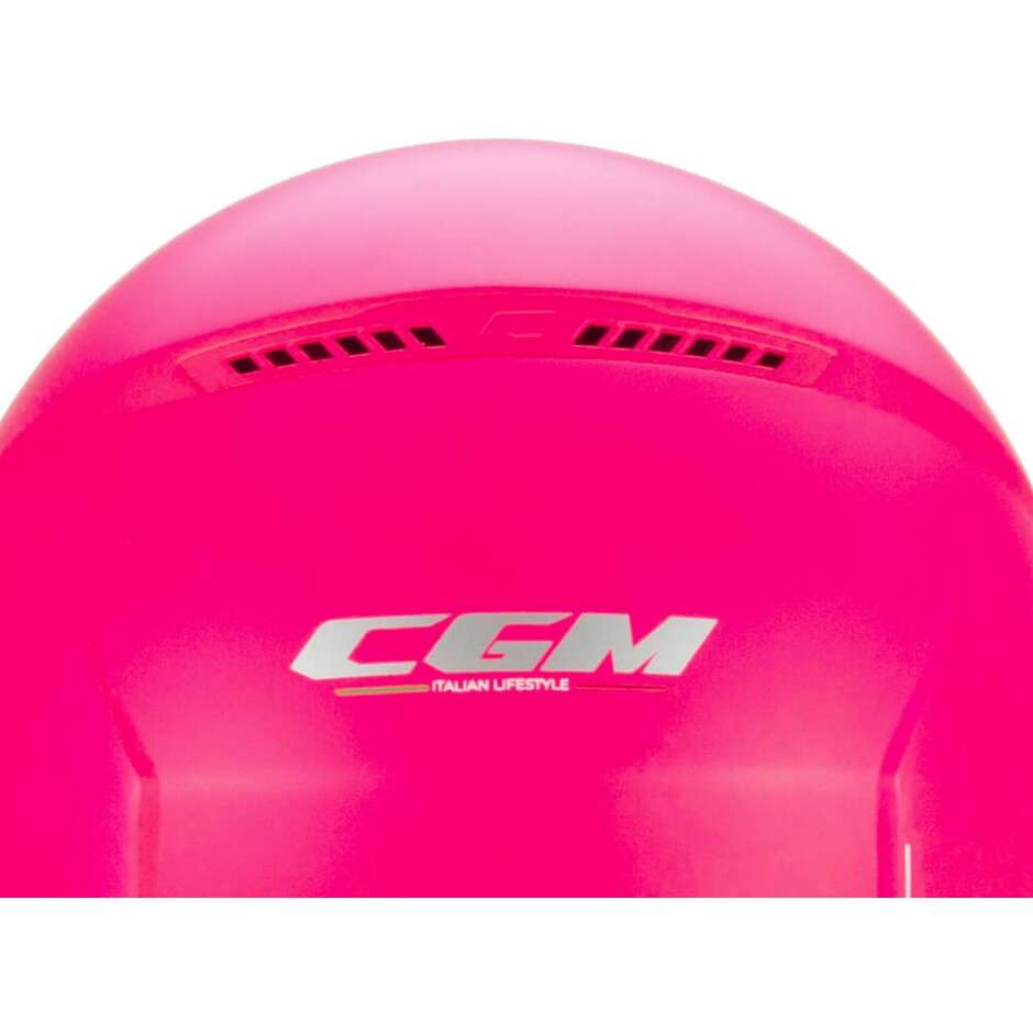 Moto Jet Helmet CGM 167A FLO MONO Matt Fluo Pink - Long Visor