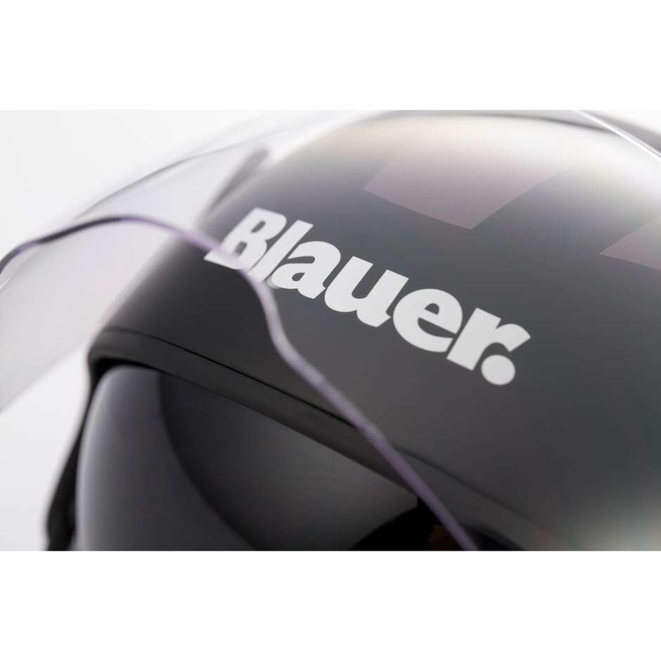 Moto Jet Helmet in Blauer BET HT Fiber Black Anthracite