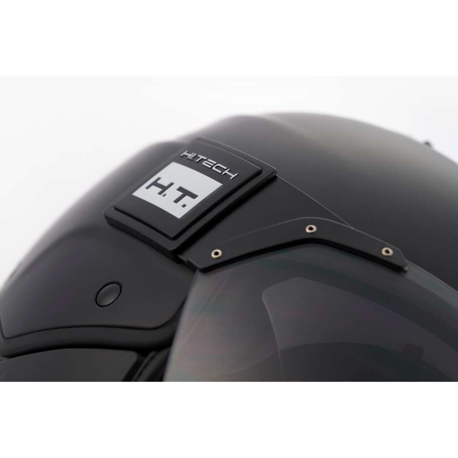 Moto Jet Helmet in Blauer BET HT Monochrome Black Fiber