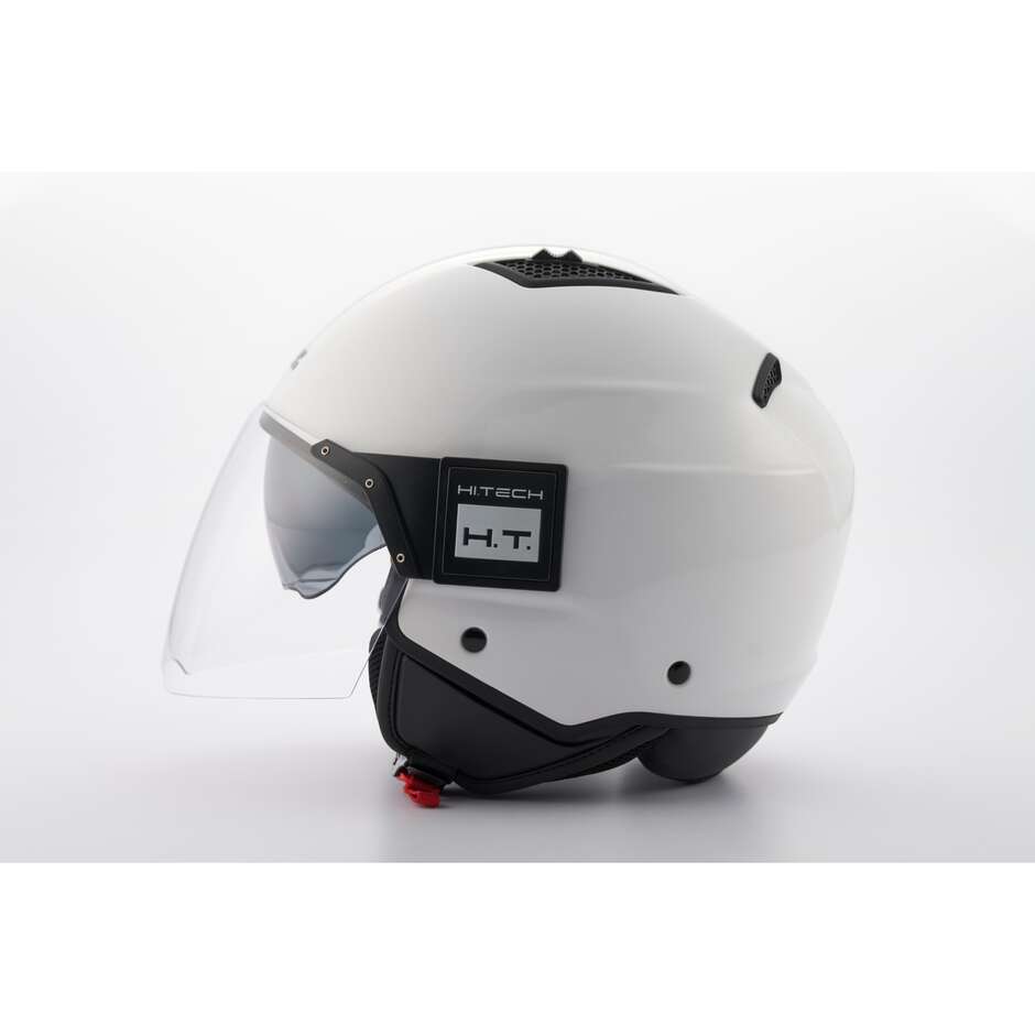 Moto Jet Helmet in Blauer BET HT Monochrome White Fiber