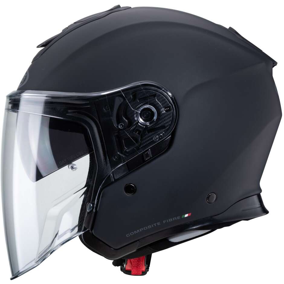 Moto Jet Helmet in Caberg Fiber FLYON Matt Black