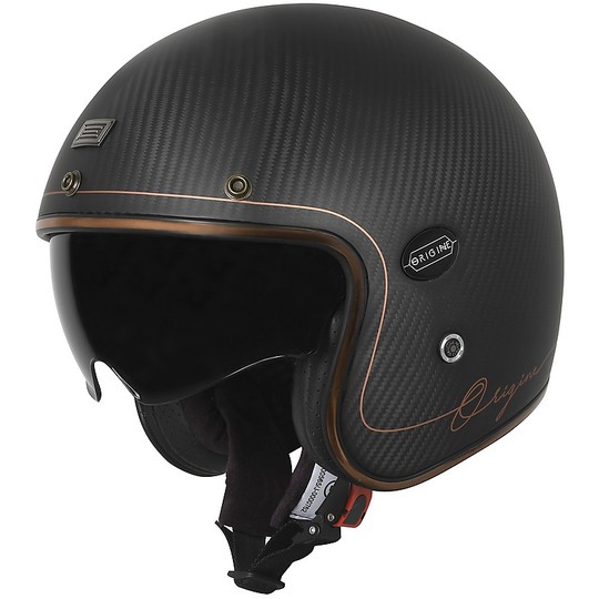 Moto Jet Helmet in Fiber Origin Sirio Carbon Bronze Matt