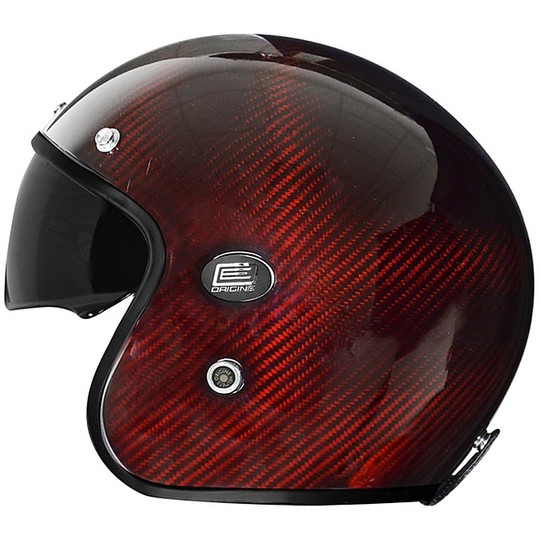 Moto Jet Helmet in Fiber Origin Sirio Full Carbon Red