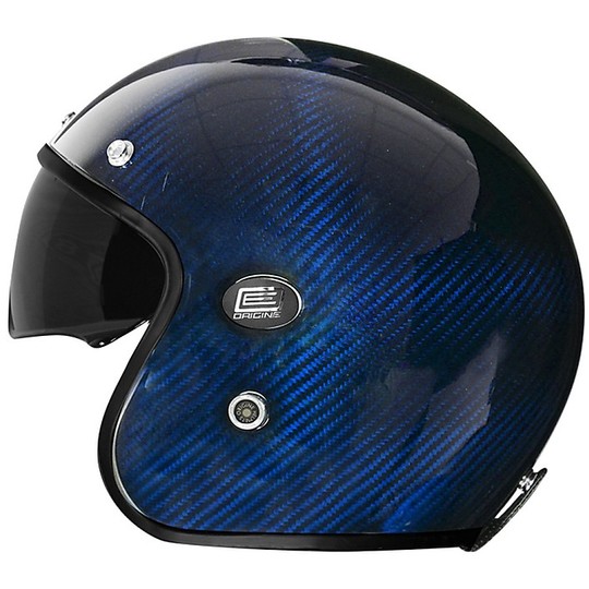 Moto Jet Helmet in Fiber Sirio Full Carbon Blue