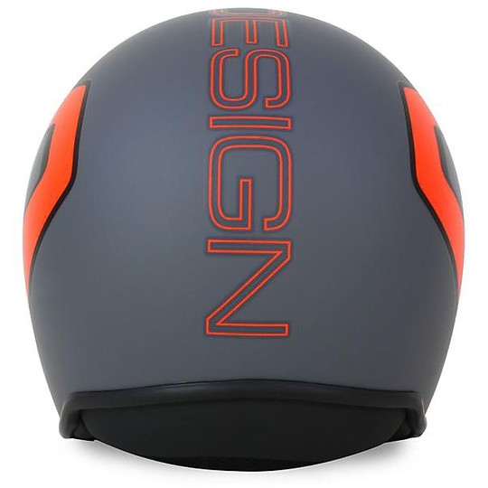 Moto Jet Helmet in Momo Fiber Design Raptor Gray Frost Red Outline