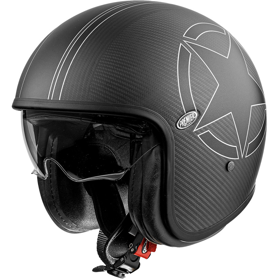 Moto Jet Helmet in Premier Carbon VINTAGE STAR CARBON BM