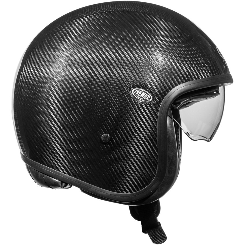 Moto Jet Helmet in Premier VINTAGE CARBON Glossy Carbon