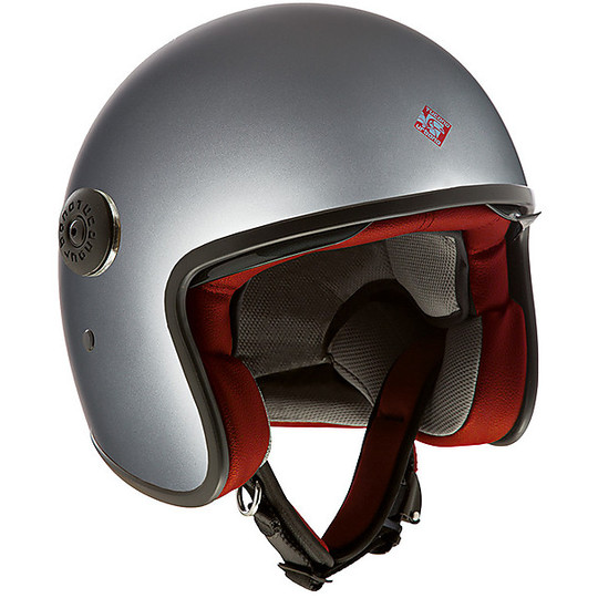 Moto Jet Helmet in Tucano Urbano Fiber EL'JET 1300 German Silver Matt