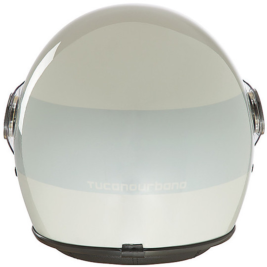 Moto Jet Helmet in Tucano Urbano Fiber EL'JET 1300 Glossy Ice White