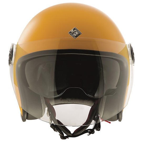 Moto Jet Helmet in Tucano Urbano Fiber EL'JET 1300 Yellow Ocra Matt