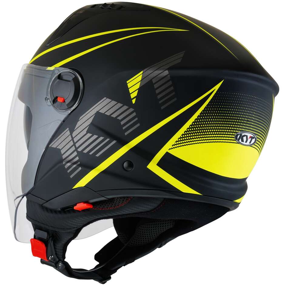 Moto Jet Helmet Kyt D-CITY COLORFUL Yellow
