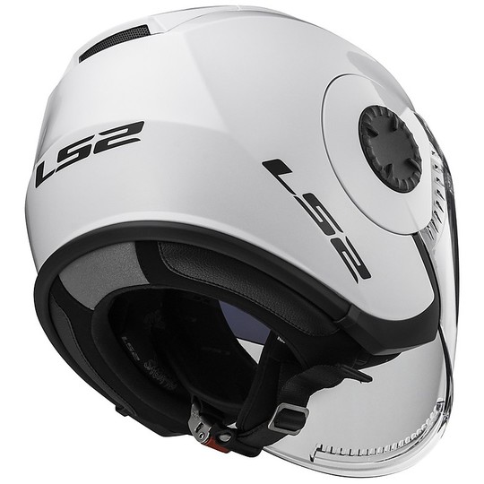 Moto Jet helmet LS2 OF570 Towards Double Visor Mono White