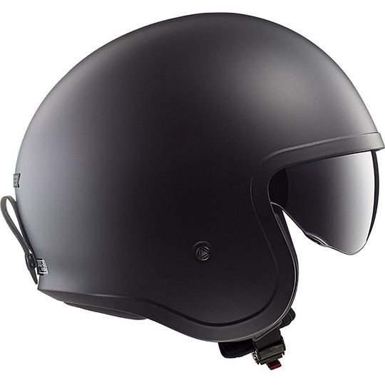 Moto Jet Helmet LS2 OF599 SPITFIRE Black Lucido