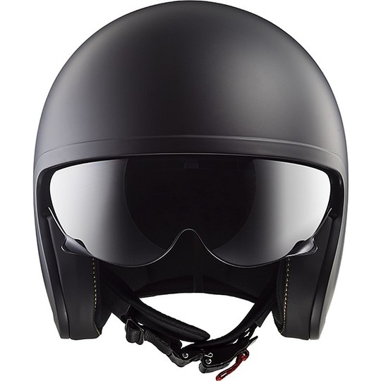 Moto Jet Helmet LS2 OF599 SPITFIRE Black Lucido