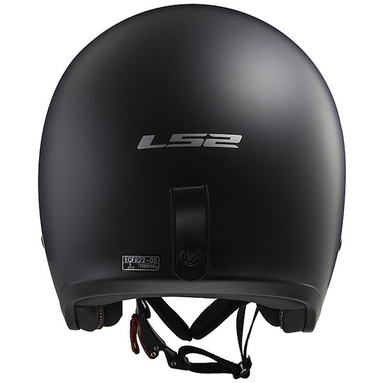 Moto Jet Helmet LS2 OF599 SPITFIRE Black Opaco
