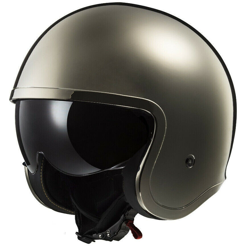 Moto Jet Helmet LS2 OF599 SPITFIRE Chrome-plated