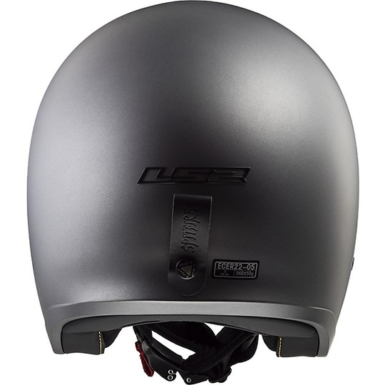 Moto Jet Helmet LS2 OF599 SPITFIRE Oxygen Titanium