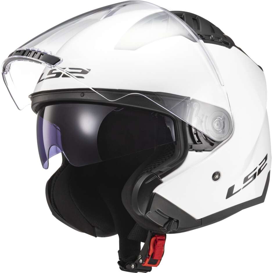 Moto Jet Helmet Ls2 OF600 COPTER II Glossy White 