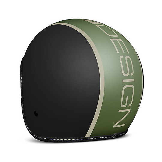 Moto Jet Helmet Momo Design Blade Black Dark Green Military