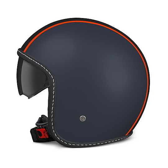 Moto Jet Helmet Momo Design Blade Gray Opaco Red Fluo
