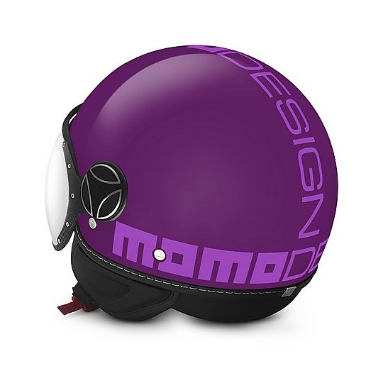 Moto Jet Helmet Momo Design Fighter Classic Violet Pink