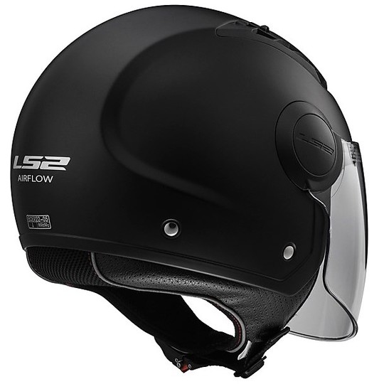 Moto Jet helmet OF562 Ls2 Airflow Long Visor With Long Black matte