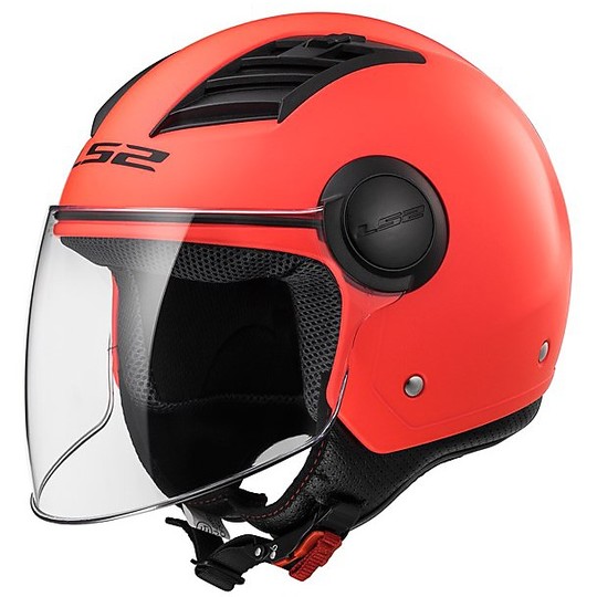 Moto Jet helmet OF562 Ls2 Airflow Long Visor With Long Orange Matt