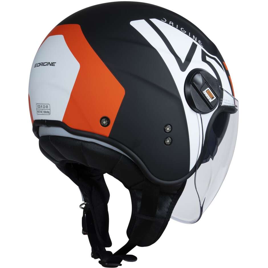 Moto Jet Helmet Origin ALPHA V5 Red White Black Matt