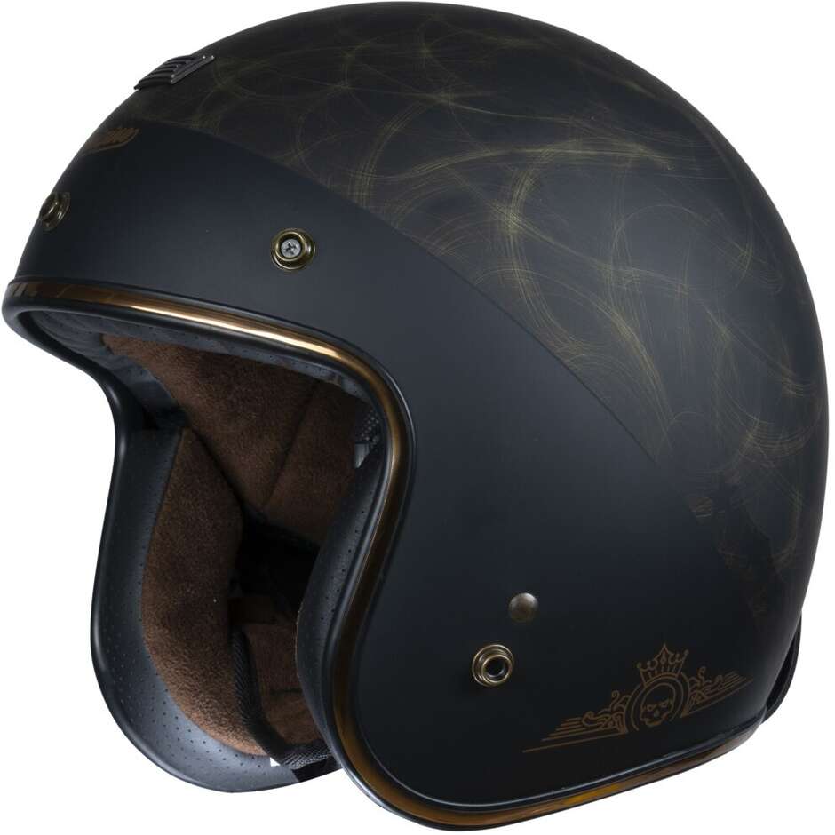 Moto Jet Helmet Origin FIRST Rocker Bronze Matt