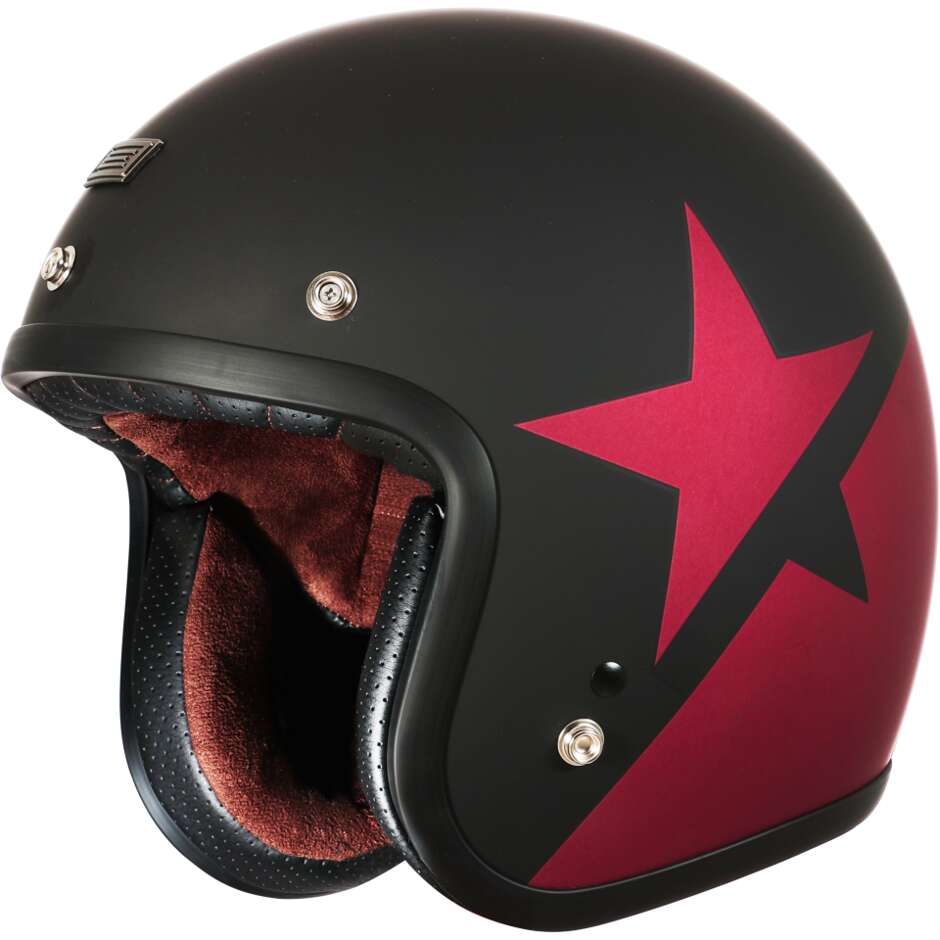 Moto Jet Helmet Origin FIRST Star Red Matt Black 22.06