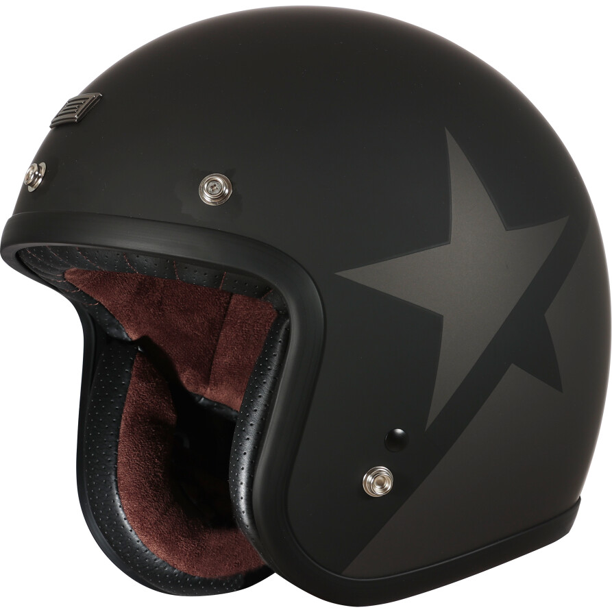 Moto Jet Helmet Origin FIRST Star Titanium Matt Black 22.06