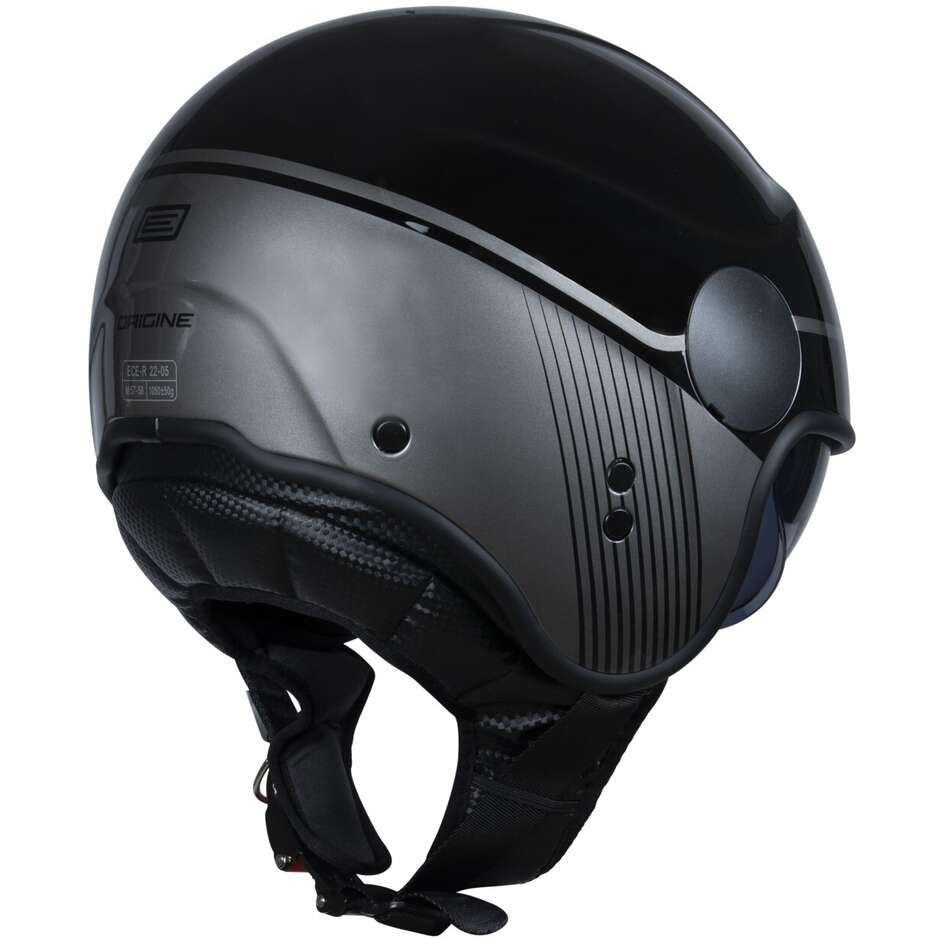 Moto Jet Helmet Origin SIERRA Snatch Glossy Black