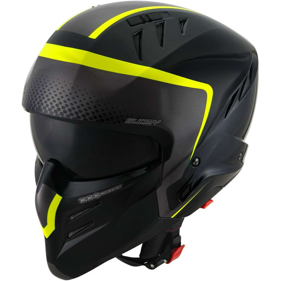 Moto Jet Helmet Suomy ARMOR CREW Black Yellow