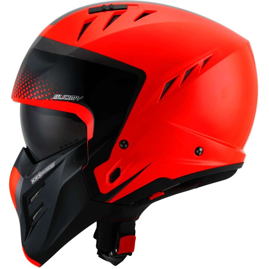 Moto Jet Helmet Suomy ARMOR CREW Orange Black
