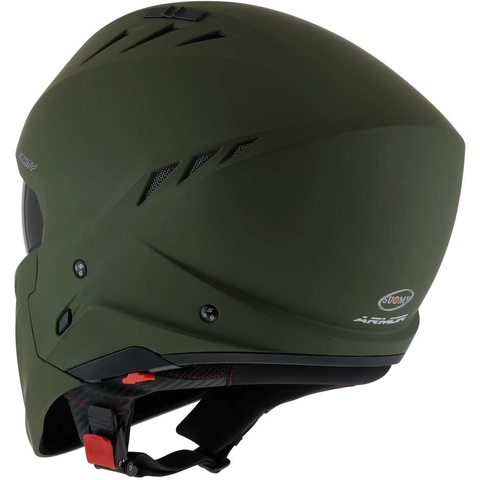 Moto Jet Helmet Suomy ARMOR PLAIN Matt Military Green