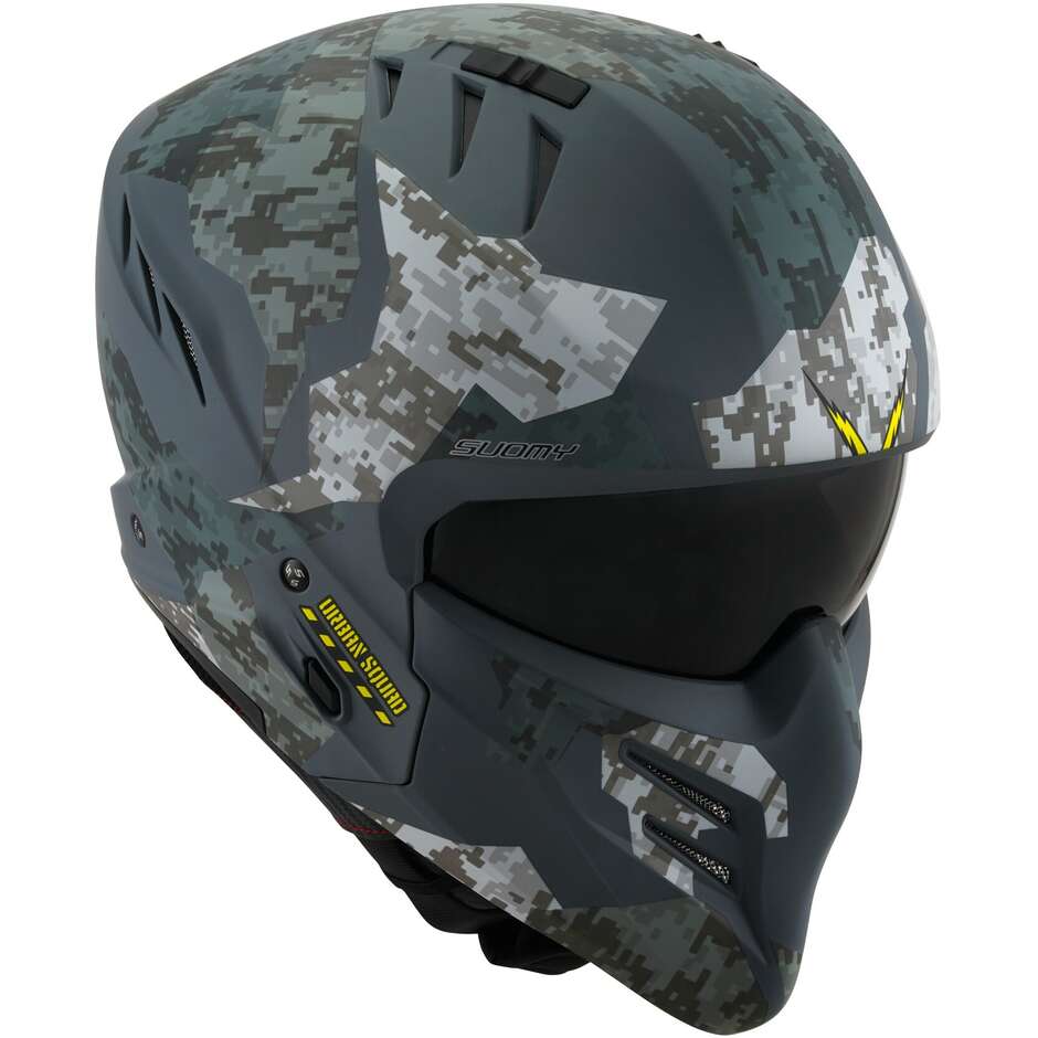 Moto Jet Helmet Suomy ARMOR URBAN SQUAD Camouflage Matt Gray