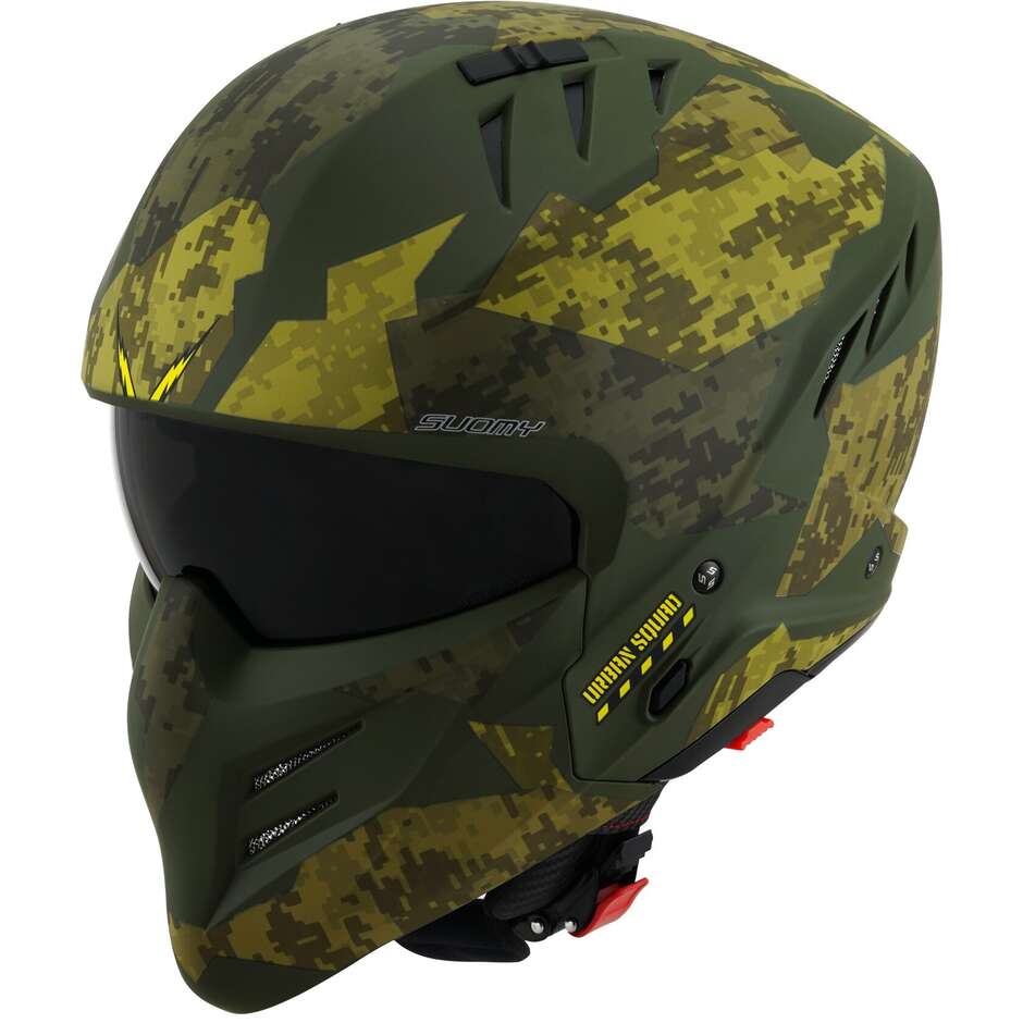 Moto Jet Helmet Suomy ARMOR URBAN SQUAD Camouflage Military Green Matt