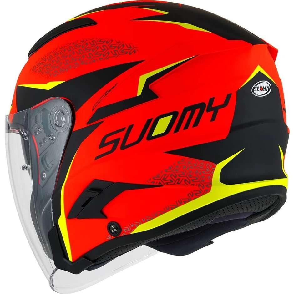 Moto Jet Helmet Suomy SPEEDJET LUMINISM Matt Red