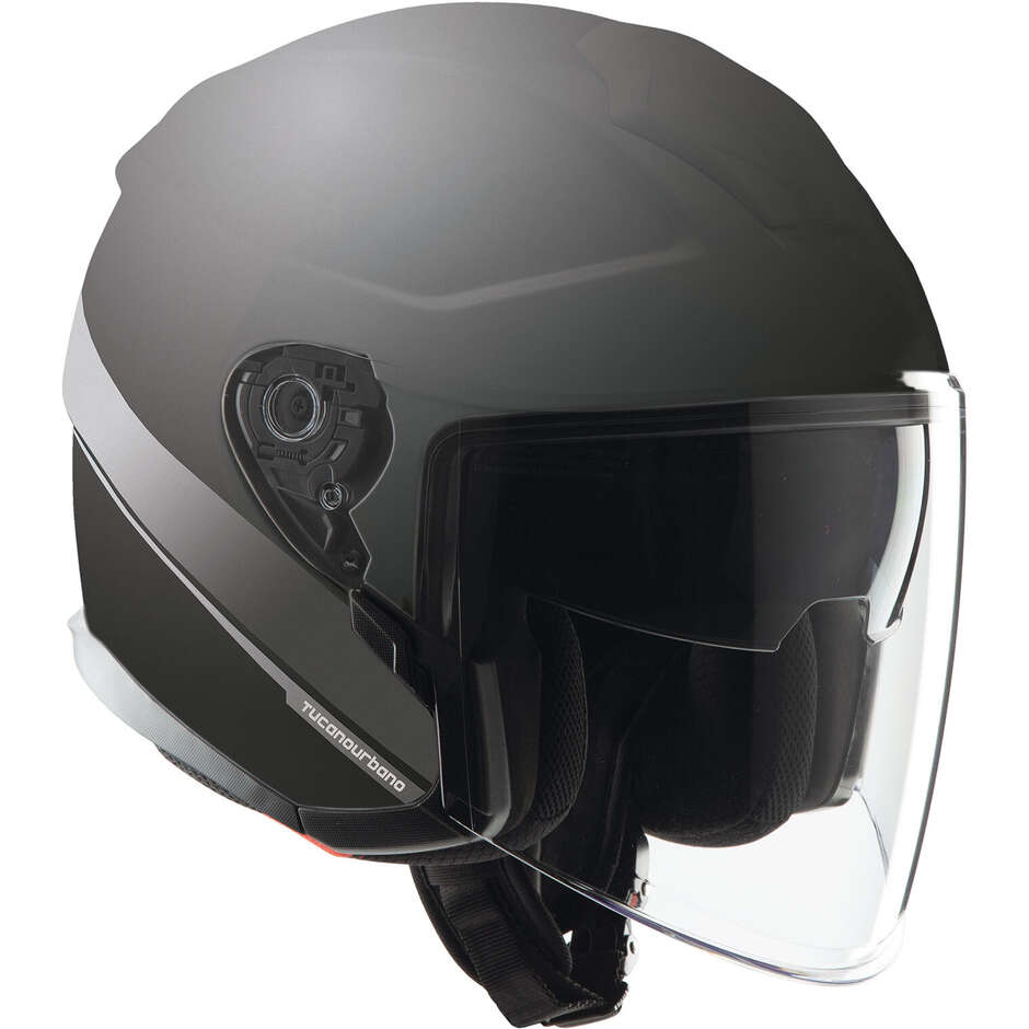 Moto Jet helmet Tucano Urbano EL MAX Black Graphic-A matt