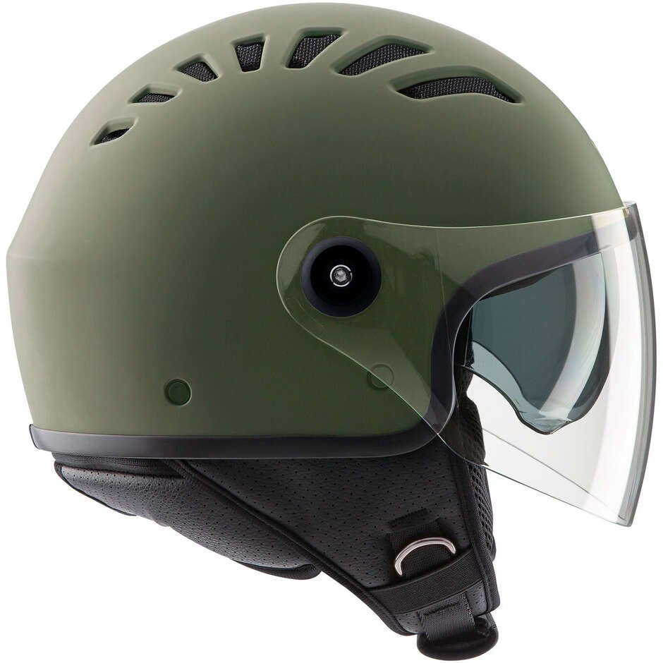 Moto Jet Helmet Tucano Urbano EL TOP Green Airborne Matt