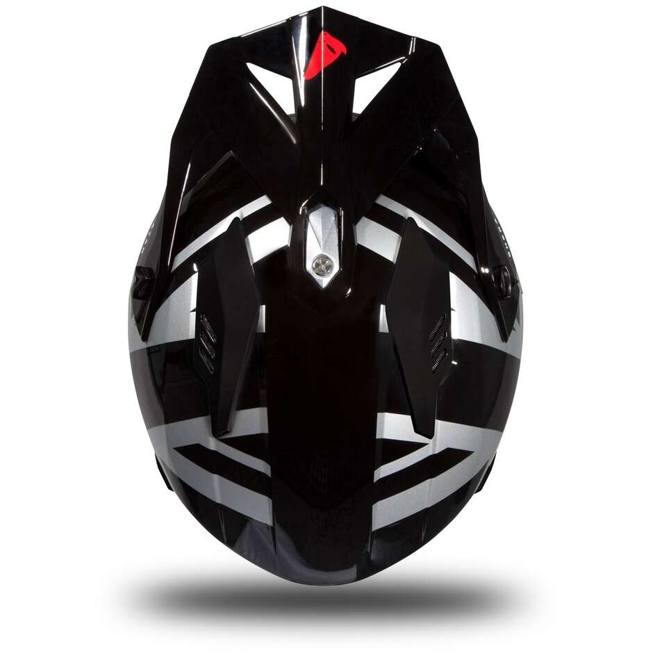 Moto Jet Helmet Ufo SHERATAN Black Gray Red