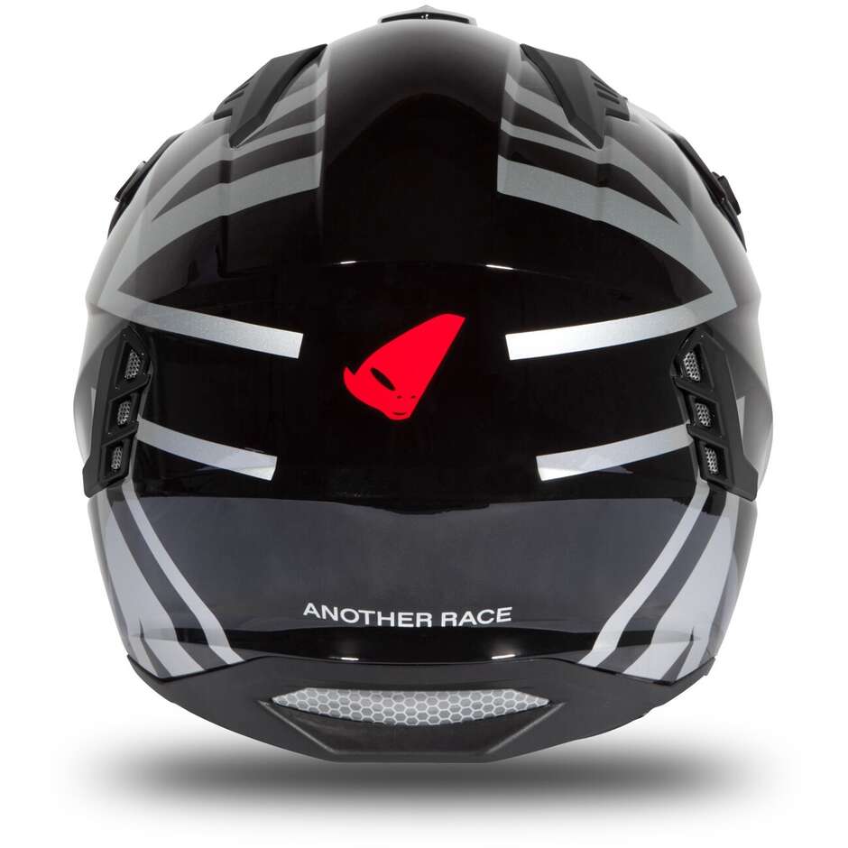 Moto Jet Helmet Ufo SHERATAN Black Gray Red