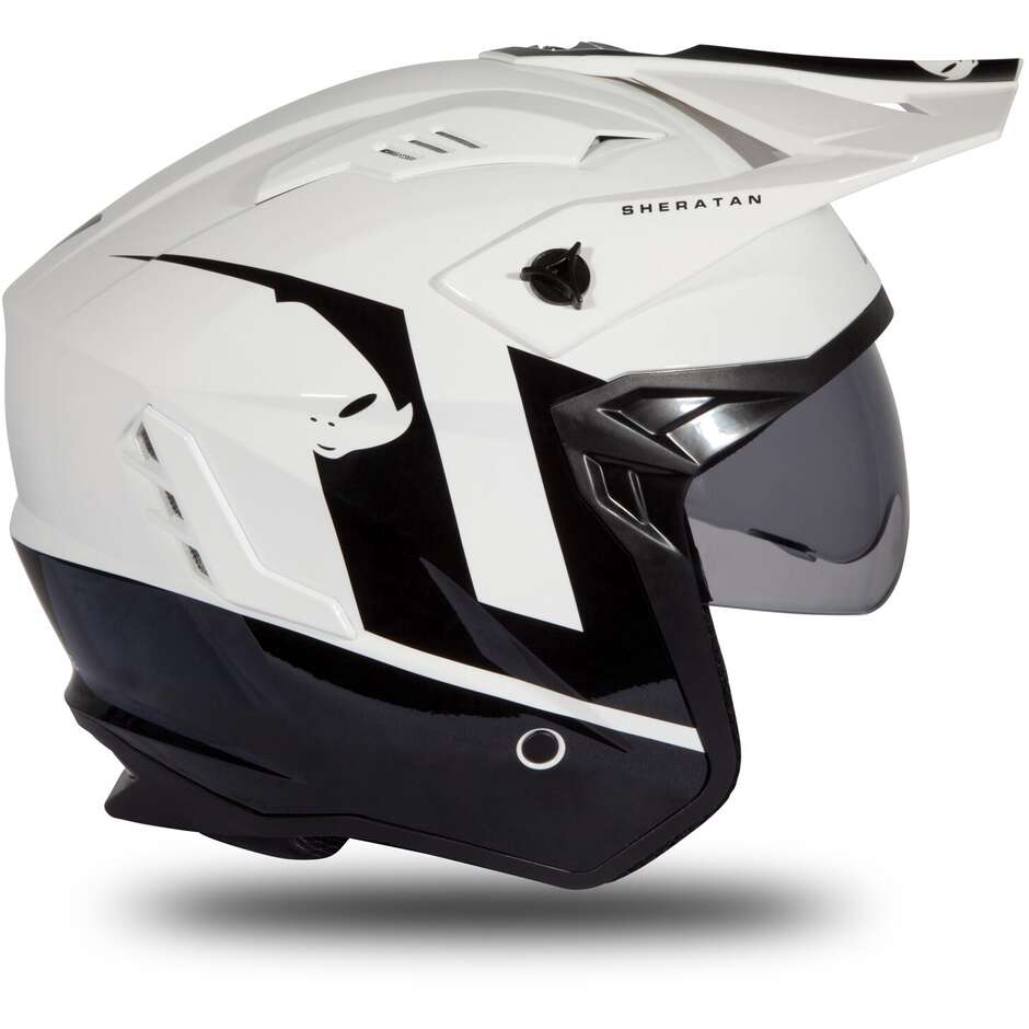 Moto Jet Helmet Ufo SHERATAN White Black